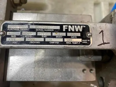 Used FNW 2020TP Valves/Fittings Pennsylvania US | Global Equipment International, LLC #185903