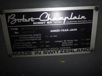 USED 1981 BOBST LEMANIC HELIO CH 650