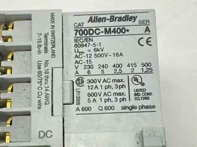 700DC-M400A24 | Allen Bradley  Ser A Miniature Control Relay 24VDC Coil - Used