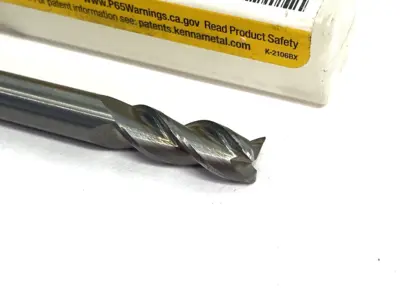 3854739 | Kennametal  KenCut™ Square End Mill 3 Flutes Plain Shank AADE0312J3A - New – Open box