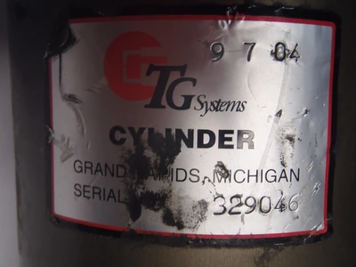 USED TG SYSTEMS WELD ROBOT PNEUMATIC CYLINDER