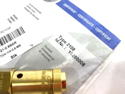 New | in-Stock Lorch Safety Valve Type 2108 21180621-0.8BAR, L-SVL-gepr.-1/4-0,8-MS Valves/Fittings Michigan US | Maverick Industrial Sales #1461074