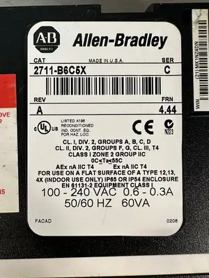Allen Bradley 2711-B6C5X /C Panelview 600 Operator Interface Panel (10.5.2)