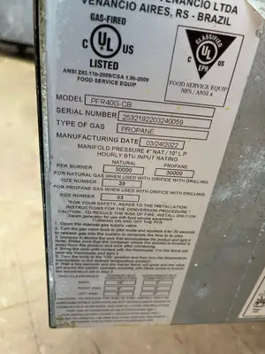 Used Venancio Used Venancio PFR40G-CB LP Fryer 40-lb Capacity with Millivolt Controls - CC Cookers / Coolers / Fryers Illinois US | Falcon Restaurant Supply #1374982