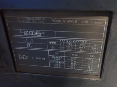 USED LINCOLN ELECTRIC POWERWAVE I400