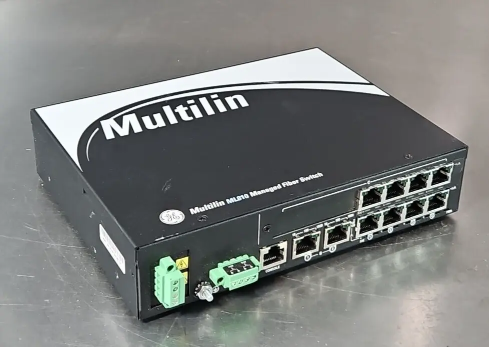 GE Multilin ML 810 Managed Switch Model ML81024VDPC1H1C8X (BIN244)