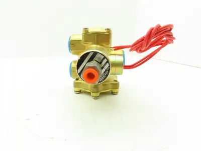 Honeywell Skinner L4LB5140 Brass Solenoid Valve 3-Way NC 120V 140 PSI 3/4" NPT