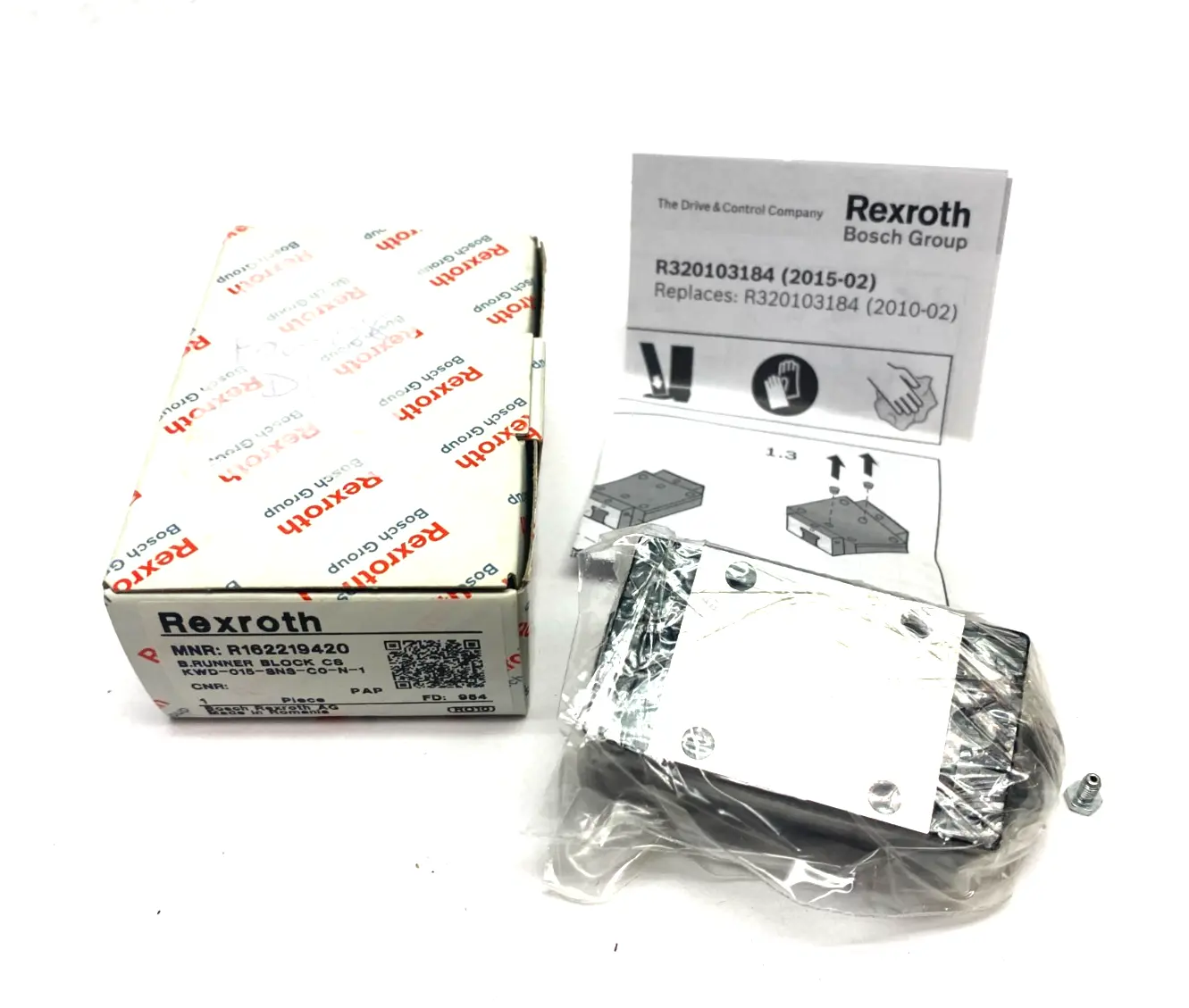 NEW BOSCH REXROTH BALL RUNNER GUIDE BLOCK KWD-015-SNS-C0-N-1