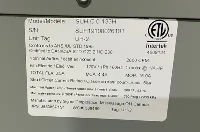 NEW SIGMA SUH-C.0-133H