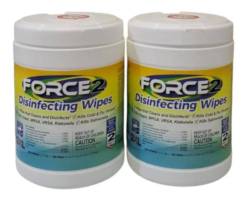 (2) Pack 2XL Force2 | Cleaning Disinfectant Wipes