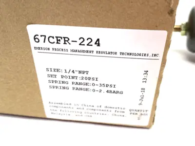 USED EMERSON FISHER INSTRUMENT SUPPLY REGULATOR, COMPACT, SMART BLEED