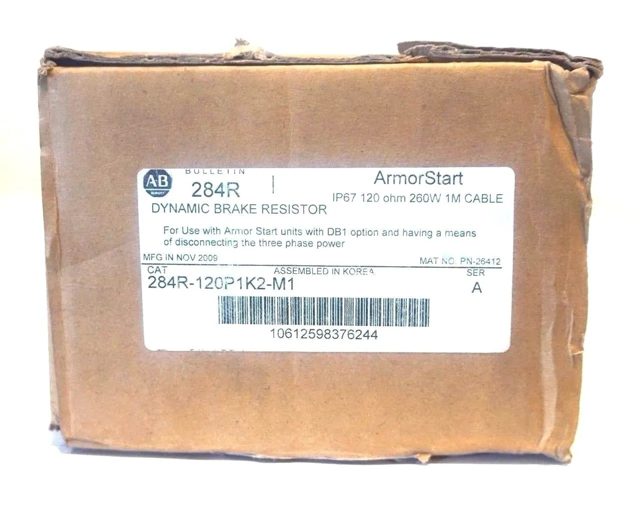 NEW ALLEN BRADLEY 284R-120P1K2-M1 BRAKE RESISTOR SER.A 284R120P1K2M1