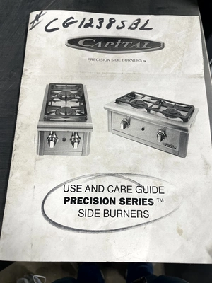 72-0380 Capital CG1238SBL Natural Gas Double Burner Countertop Stove