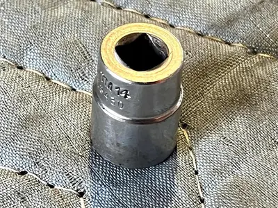 Snap-On Tools 6 Point 1/4" Drive SAE 7/16" Shallow Socket TM14 Chrome USA