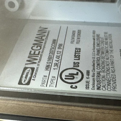 NEW Wiegmann HW-16012075CCWW