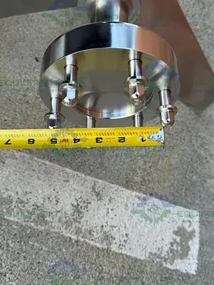 USED SCHOTT AG 316 STAINLESS STEEL IMPELLER 98" HEIGHT  X 2" FEMALE THREADED