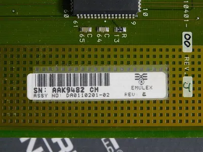 Emulex DA0110401-00 Control Board Rev. J  DA0110201-02 Rev.L Used