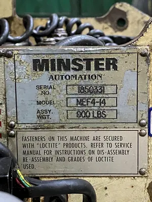 MINSTER MR6-14D / MS20-14-7 / MEF4-14 Coil Feed Lines | PressTrader Limited (6)