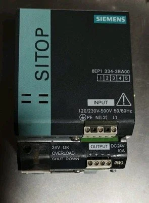 SIEMENS SITOP MODULAR 10A 1/2 ph 6EP1 334-3BA00 POWER SUPPLY