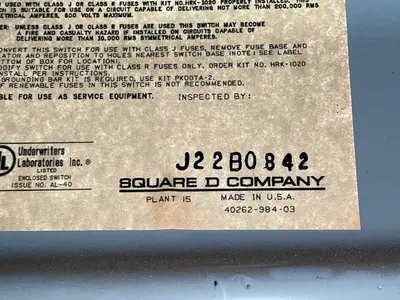 Used SQUARE D H364 Switchgears Ohio US | HGR 24 #1508179