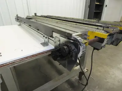 NKE CSB89A-PS-MD-222-1750-36-90W-3 Plastic Chain Conveyor 2-Row Double 220V 3PH