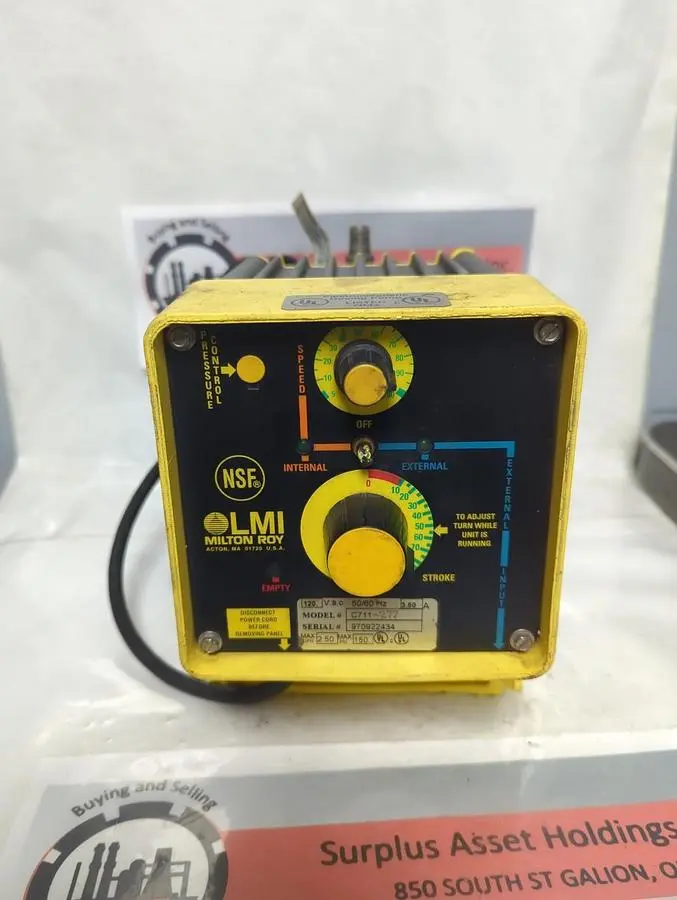Used MILTON ROY C711-277 Pumps (Metering) Ohio US | Surplus Asset Holdings #1265647