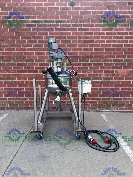 Used LEE INDUSTRIES 50 LITER STAINLESS STEEL JACKETED REACTOR W/MIXER, SCRAPER MFG 23 Jacketed Tanks | Equipment Lab #486733