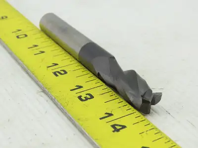 15/32" 3 Flute Spiral Carbide End Mill 1/2" Shank