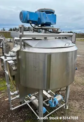 Used Cherry-Burrell 200 Gallon Stainless Steel Jacketed Processor Tank – Scrape Surface Agitation
