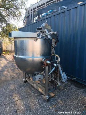 Used Hamilton Style CW 150-Gallon Tilting Kettle – 316 Stainless Steel, Jacketed