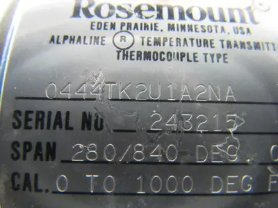 Rosemount 0444TK2U1A2NA Temperature Transmitter