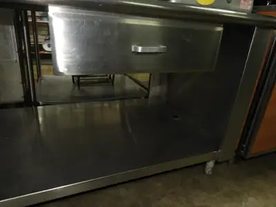 Used Falcon Restaurant Supply Used Commercial Stainless Steel Table with 2 Drawers Food Prep Tables Illinois US | Falcon Restaurant Supply #1376477