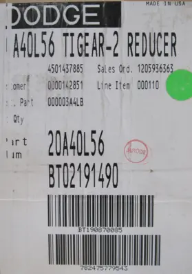NEW DODGE 20A40L56 GEAR REDUCER 40:1