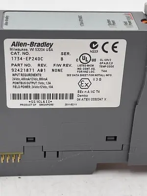 Used ALLEN-BRADLEY ALLEN-BRADLEY 1734-EP24DC SER B PLC Input & Output | ND Industrial Surplus #1214554