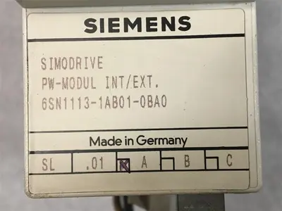 USED SIEMENS PW MODULE INT/EXT. 6SN1113-1AB01-0BA0