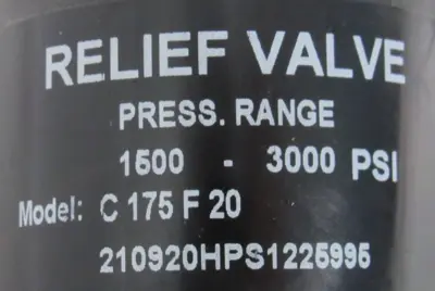 NEW VICKERS C-175-F-20 RELIEF VALVE C175F20