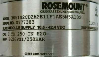 NEW ROSEMOUNT 3051S2CD2A2E11F1AE5M5A1020 PRESSURE TRANSMITTER R-3051S*13904368