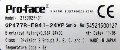 NEW PROFACE GP477R-EG41-24VP OPERATOR INTERFACE GP477REG4124VP
