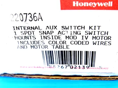 NEW HONEYWELL 220736A AUXILIARY SWITCH KIT