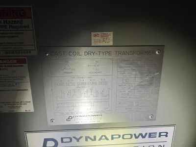 USED DYNAPOWER TRANSFORMER