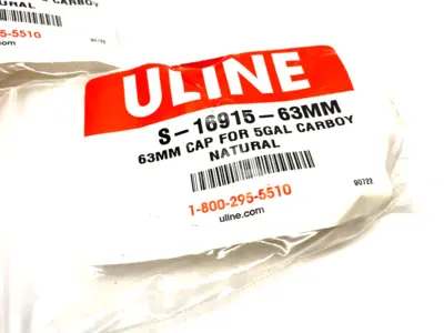NEW ULINE CAP FOR 5GAL CARBOY 63MM, NATURAL