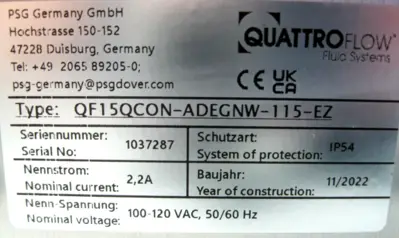 USED Quattro Flow QF15QCON-ADEGNW-115-EZ