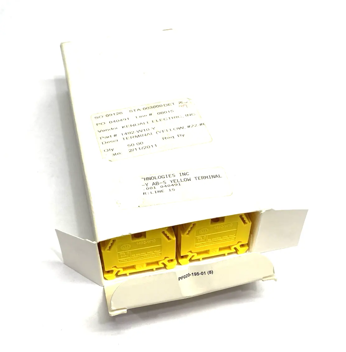 USED ALLEN-BRADLEY SER. C IEC TERMINAL BLOCK, YELLOW