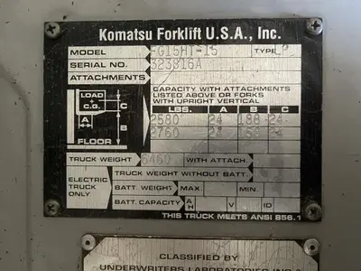 USED KOMATSU FG15HT-15