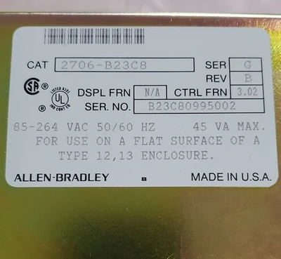 NEW Allen-Bradley 2706-B23C8