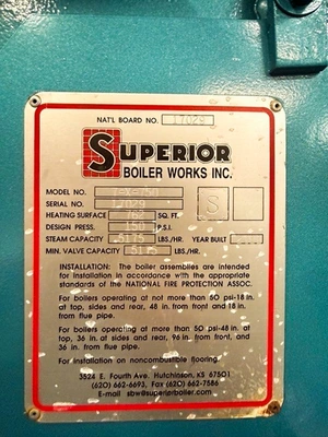 Used 2011 SUPERIOR 7-X-750 Boilers North Carolina US | Solutions 4 Manufacturing #1314715