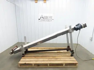Bunting Magnetics 9'L Adj Incline Parts Conveyor 11.25" Belt 115/230V 1PH 40FPM