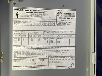 Used 2002 CUTLERHAMMER DH361UGK Disconnects Ohio US | HGR 24 #1233495
