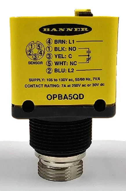 Banner OPBA5QD 27198 Discrete OMNI-BEAM Sensor, Power Block [New]