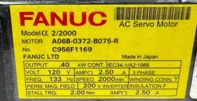 USED FANUC A06B-0372-B075-R